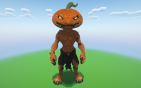 Minecraft Halloween Jack-O-Lantern Statue