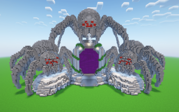 Minecraft Spiders Nether Portal Statue