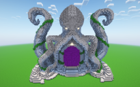 Minecraft Octopus Nether Portal Statue