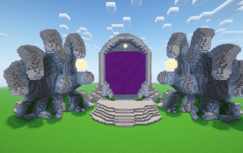 Minecraft Hands Nether Portal Statue