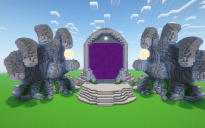 Minecraft Hands Nether Portal Statue