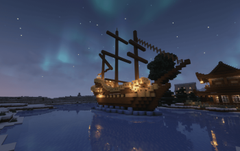 Pirate ship on the ice