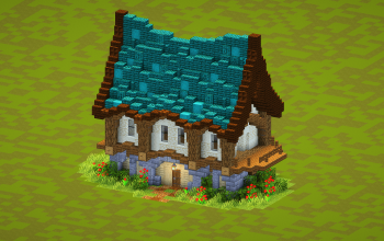 Fantasy blue house