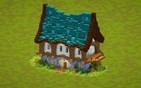 Fantasy blue house