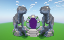 Minecraft Dinosaurs Nether Portal Statue