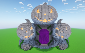 Minecraft Pumpkins Nether Portal Statue