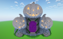 Minecraft Pumpkins Nether Portal Statue