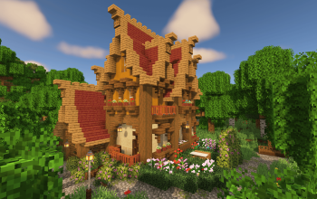 Fantasy Minecraft House - (Java/Bedrock/Schematic)