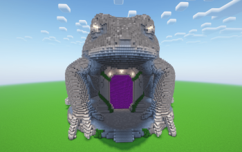 Minecraft Frog Nether Portal Statue
