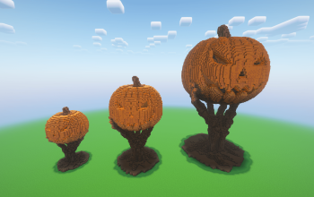 Minecraft Halloween Pumpkins Pack Statue