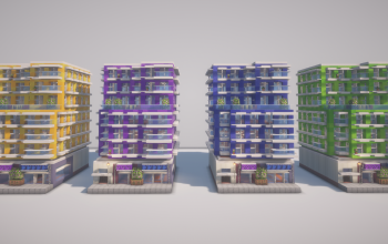 ✨Ultra-Realistic City Building – 4 Color Variants