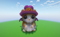 Minecraft Halloween Hamster Statue
