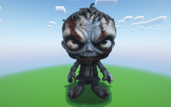Minecraft Halloween Zombie Statue