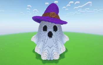 Minecraft Halloween Little Ghost Statue