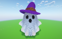 Minecraft Halloween Little Ghost Statue