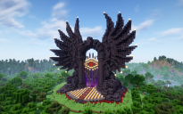 Minecraft Angel Wings |Evil Eye| Nether Portal Statue V09 Free (schematic and map)
