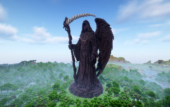Minecraft Grim Reaper |Single Wing| Statue V03 Free (Schematic and Map)