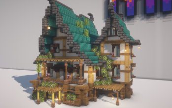 🏠 Medieval Stone & Wood House