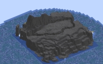 Custom Basalt Cliffs Survival Map 500x500