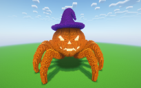 Minecraft Halloween Spider Pumpkin Statue