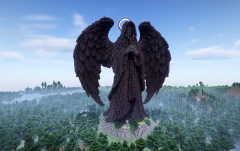 Minecraft Shadow Angel Statue V40 Free (Schematic and Map)