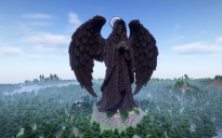 Minecraft Shadow Angel Statue V40 Free (Schematic and Map)