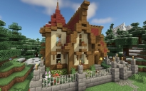 Cozy Rustic Survival House - (Java/Bedrock + Schematic)