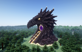 Minecraft Dark Phoenix Nether Portal Statue V02