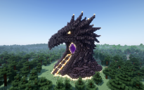 Minecraft Dark Phoenix Nether Portal Statue V02