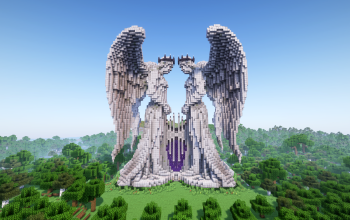 Minecraft Guardian Nether Portal Statue V04 Free (Schematic and Map)
