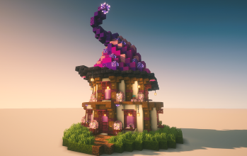 🧙‍♀️ Witch Hat Fantasy House | Magical Medieval Build