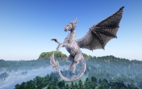 Minecraft White Dragon |Flying| Statue