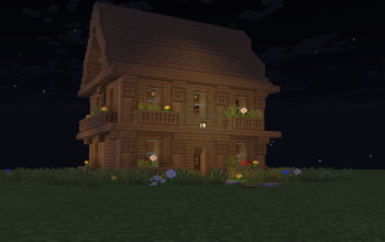 The initial house is made of oak