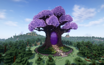 Minecraft Amethyst Tree Portal V08 Free (Schematic and Map)