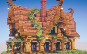 🏰 “Rustic Medieval House – Detailed Schematic Download!”