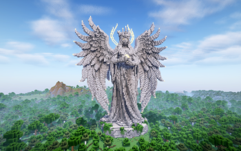 Minecraft Angel |Lotus| Statue V50 Free (Schematic and Map)