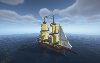 Vatican Flagged Medieval Ship with full interior (Schematic File)
