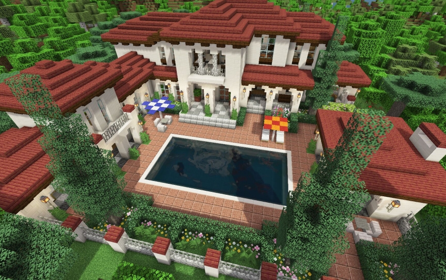 Spanish Style Villa #2 - (Java/Bedrock + Schematic), creation #27185