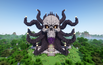 Minecraft Skull |Octopus| Nether Portal Statue V15