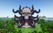 Minecraft Skull |Octopus| Nether Portal Statue V15
