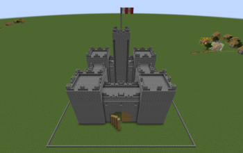Minecraft Cylindrical Castle with Crenelations (Skin only)