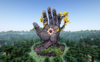 Minecraft Autumn Hand Nether Portal Statue V08 Free (Schematic and Map)