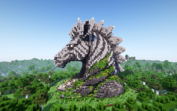 Minecraft Zebra Nether Portal Statue