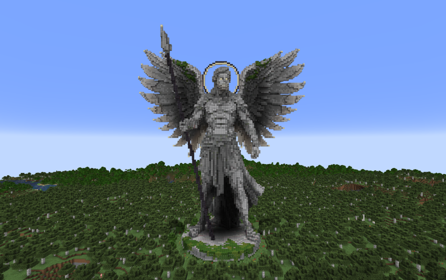 Minecraft Heroic Angel Statue V56 Free (Schematic and Map), creation #27277