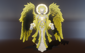 Golden-winged Faceless Holy Angel（Free download）