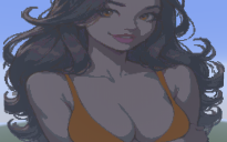 Beach Girl (Pixel Art)