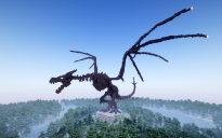 Minecraft Ender Dragon Skeleton Statue V02 Free (Schematic and Map)