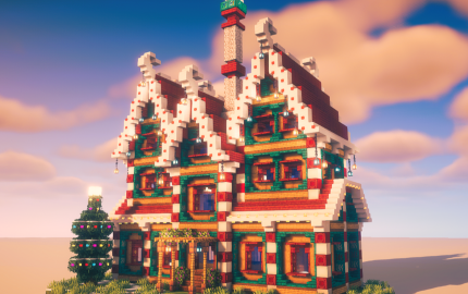 🎄 Christmas Themed Gingerbread House – Festive & Cozy Holiday Schematic ...