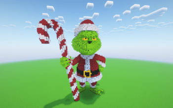 Minecraft Christmas Grinch Statue