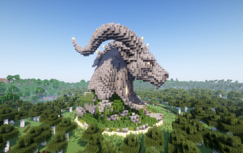 Minecraft Regal Goat Nether Portal Statue V04